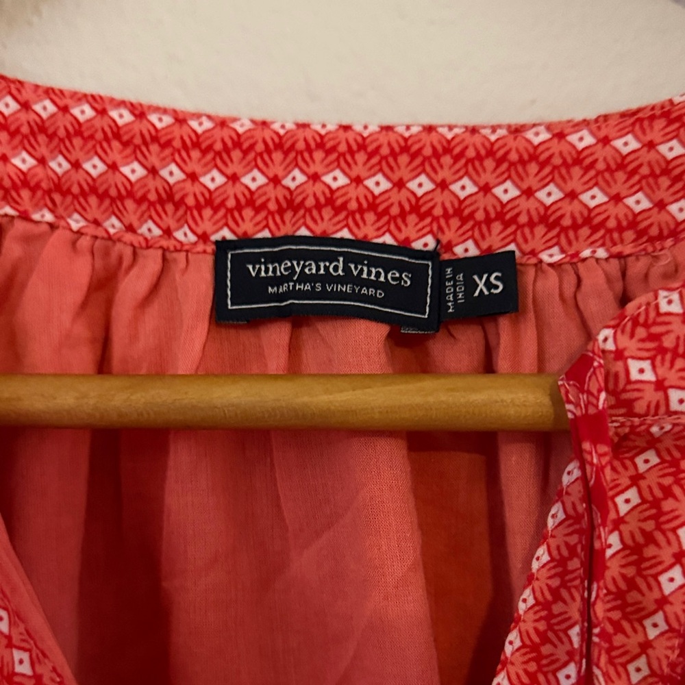 Vineyard Vines Tile Dress In Chelsea Geo Red - Picture 4 of 9